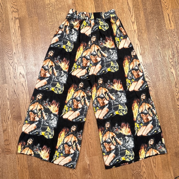 Fashion Brand Company Penelope Gazin Motorcycle Pinup Girl Woven Pants Womens S - Picture 2 of 10